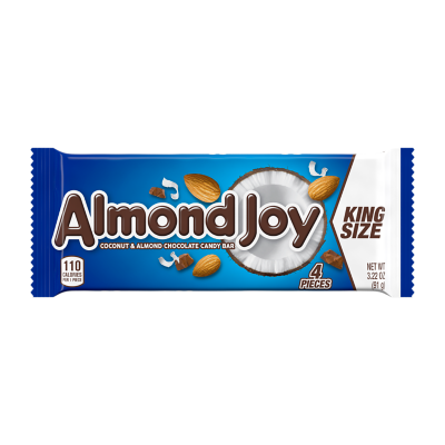 ALMOND JOY Coconut and Almond Chocolate Snack Size, 2 oz tube