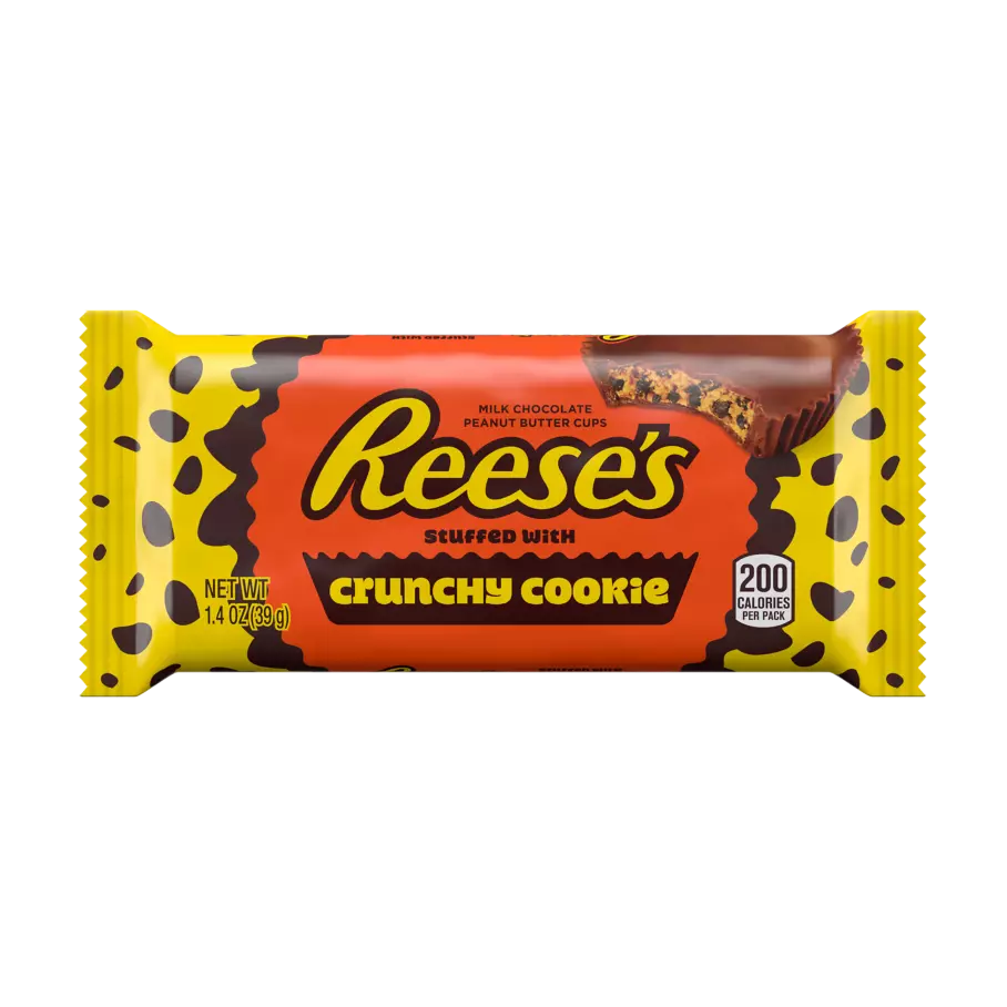 REESE'S Stuffed With Crunchy Cookie Peanut Butter Cups, 1.4 oz - Front of Package