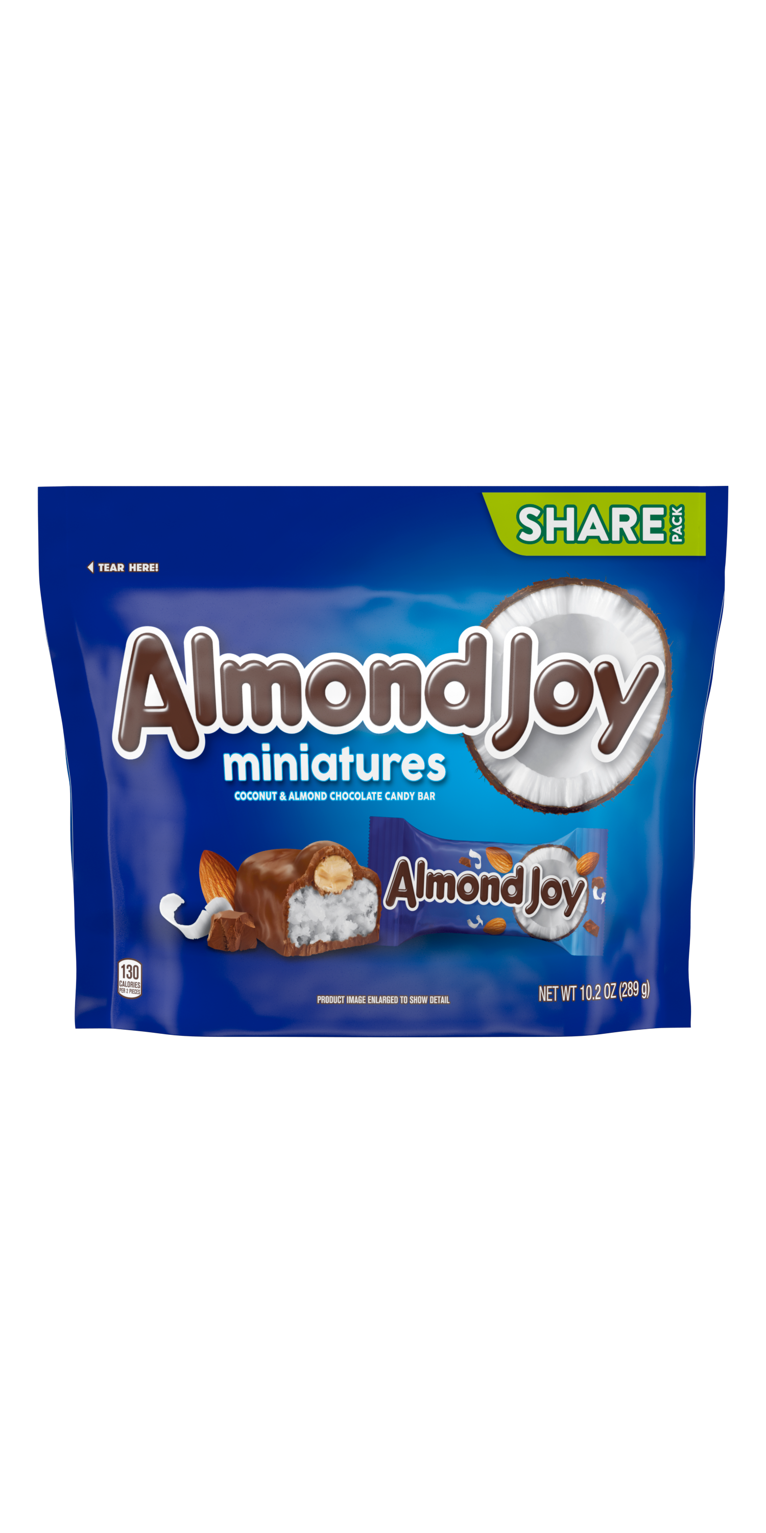 Almond Joy Miniatures Coconut And Almond Chocolate Candy Bars 10 2 Oz Pack