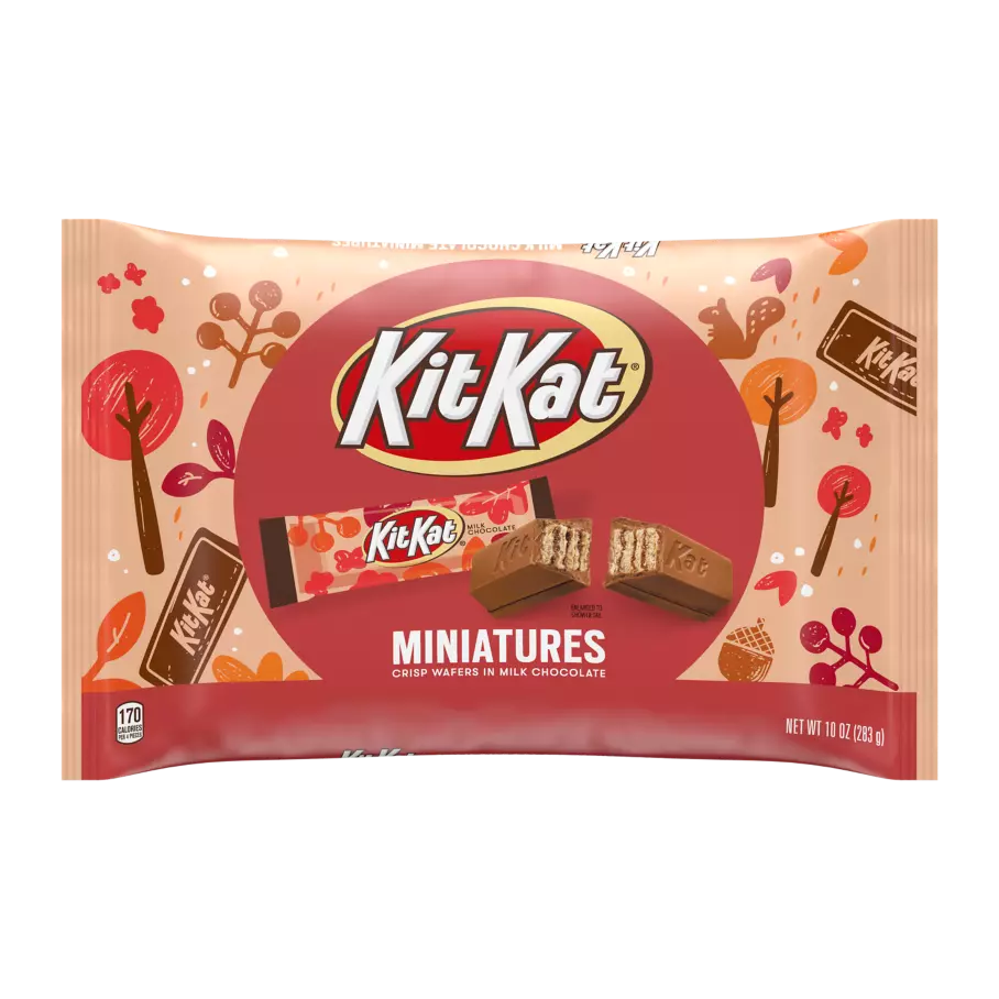 KIT KAT® Fall Harvest Milk Chocolate Miniatures Candy Bars, 10 oz bag - Front of Package