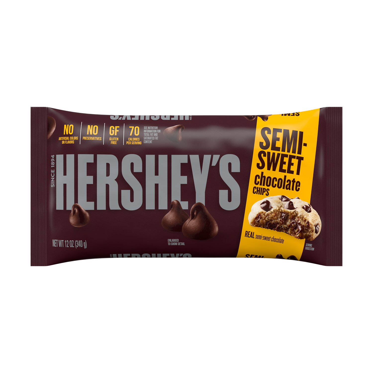 Hershey S Semi Sweet Chocolate Chips 12 Oz Bag