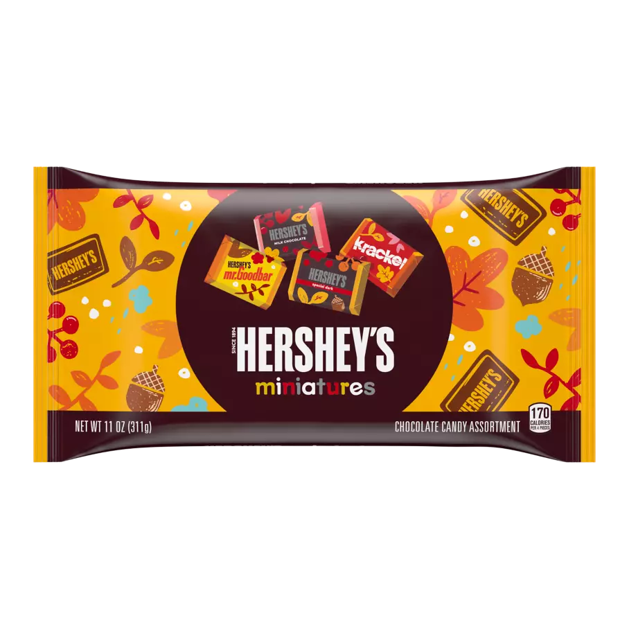 HERSHEY'S Fall Harvest Miniatures Assortment, 11 oz bag - Front of Package
