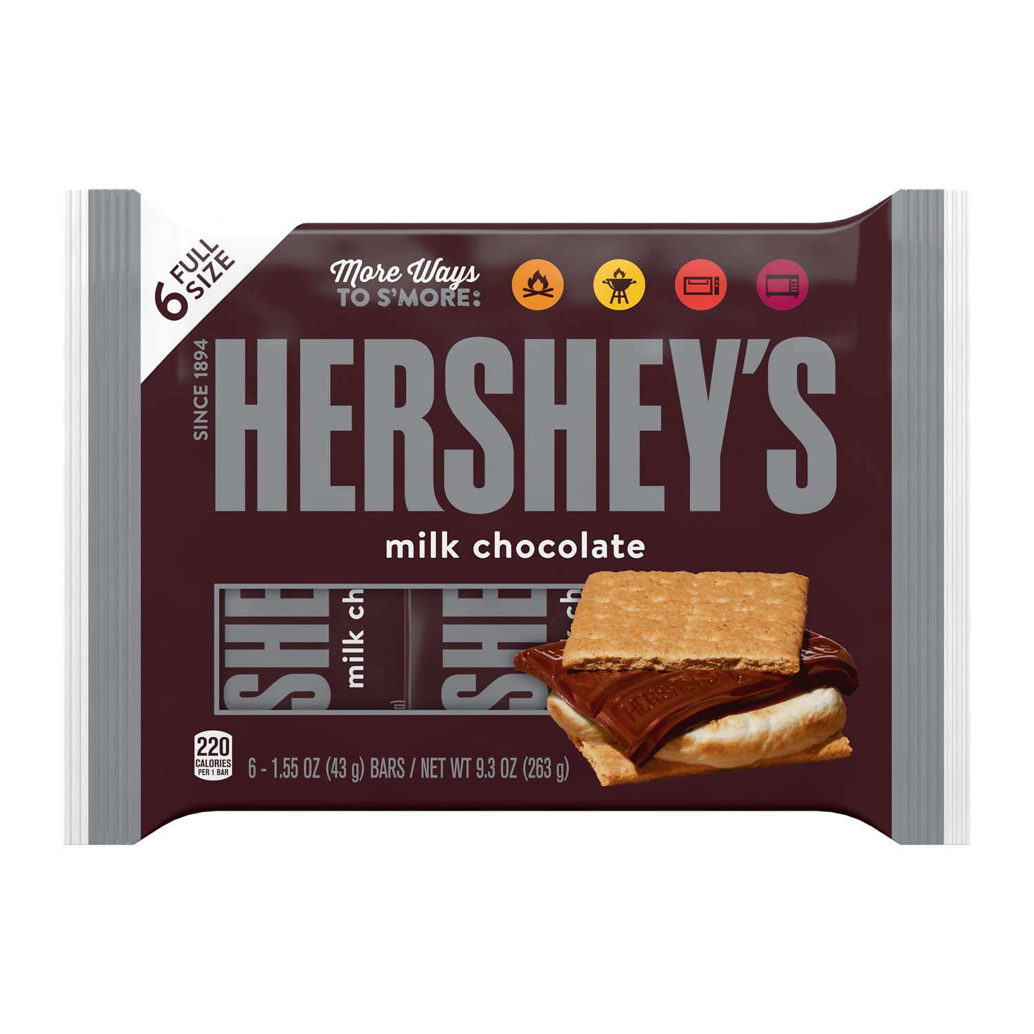 Hershey S Milk Chocolate Candy Bars 9 3 Oz 6 Pack