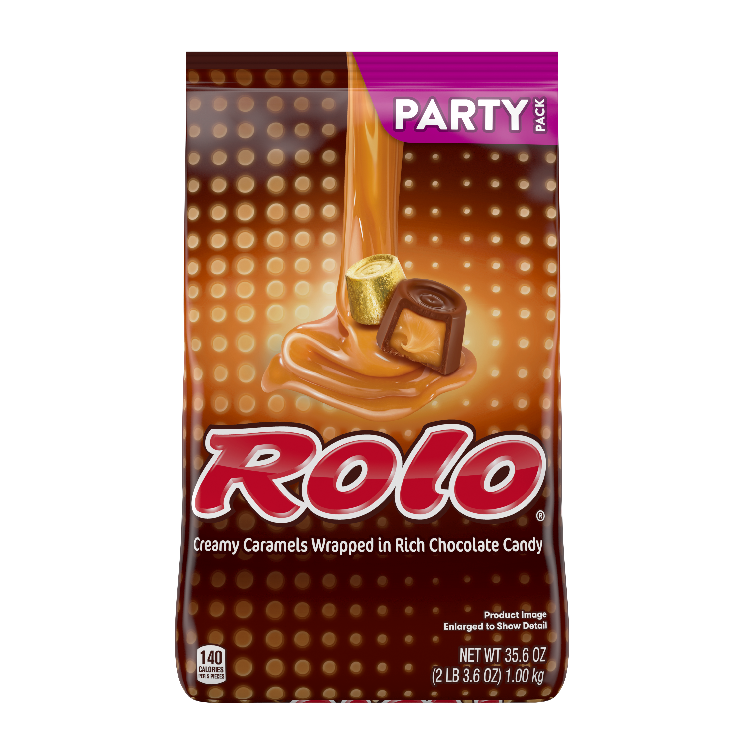 ROLO® Creamy Caramels in Rich Chocolate Candy, 35.6 oz pack - Front of Package