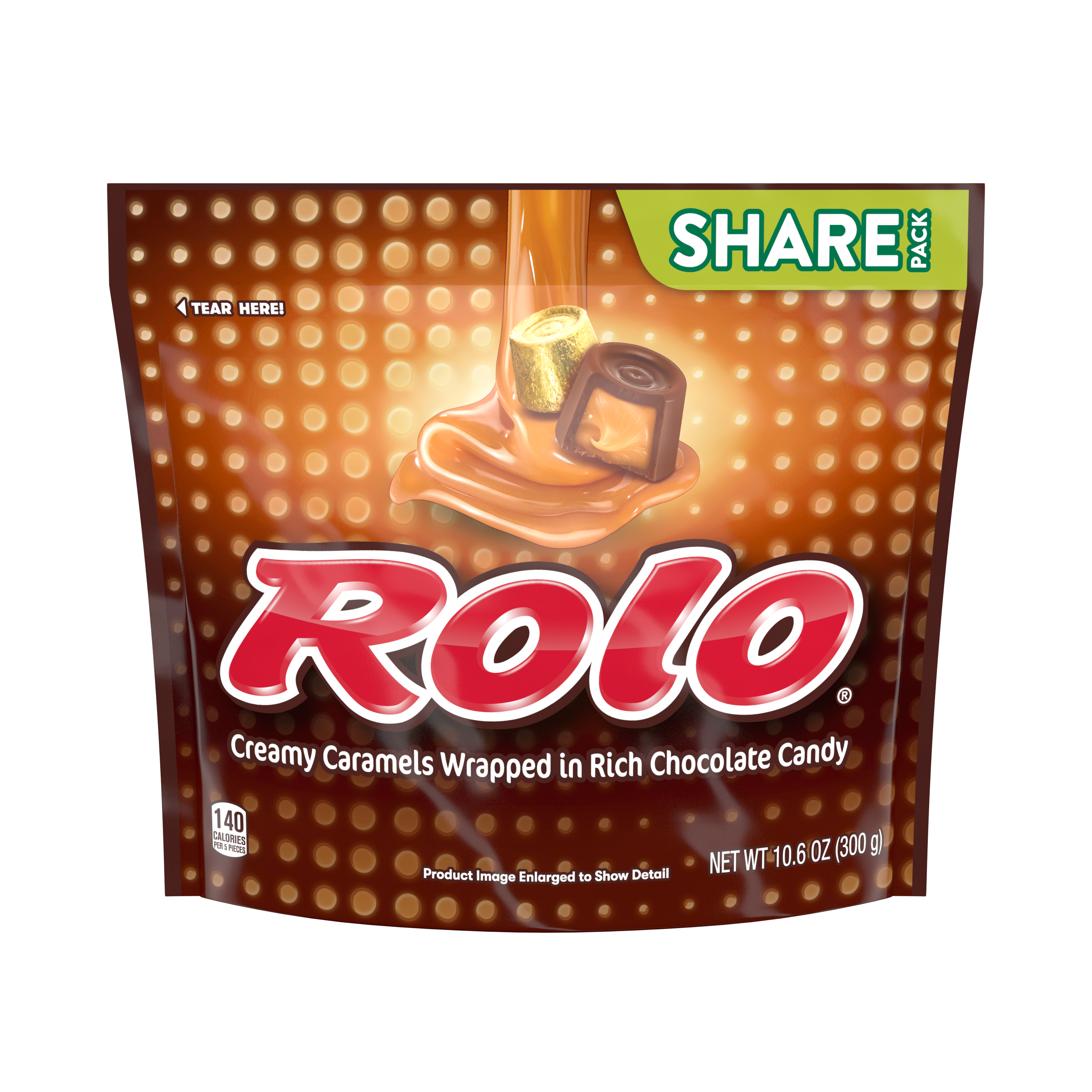 ROLO® Creamy Caramels in Rich Chocolate Candy, 10.6 oz bag - Front of Package