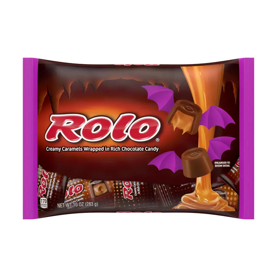 Rolo Halloween Creamy Caramels In Rich Chocolate Snack Size Candy 10 Oz Bag