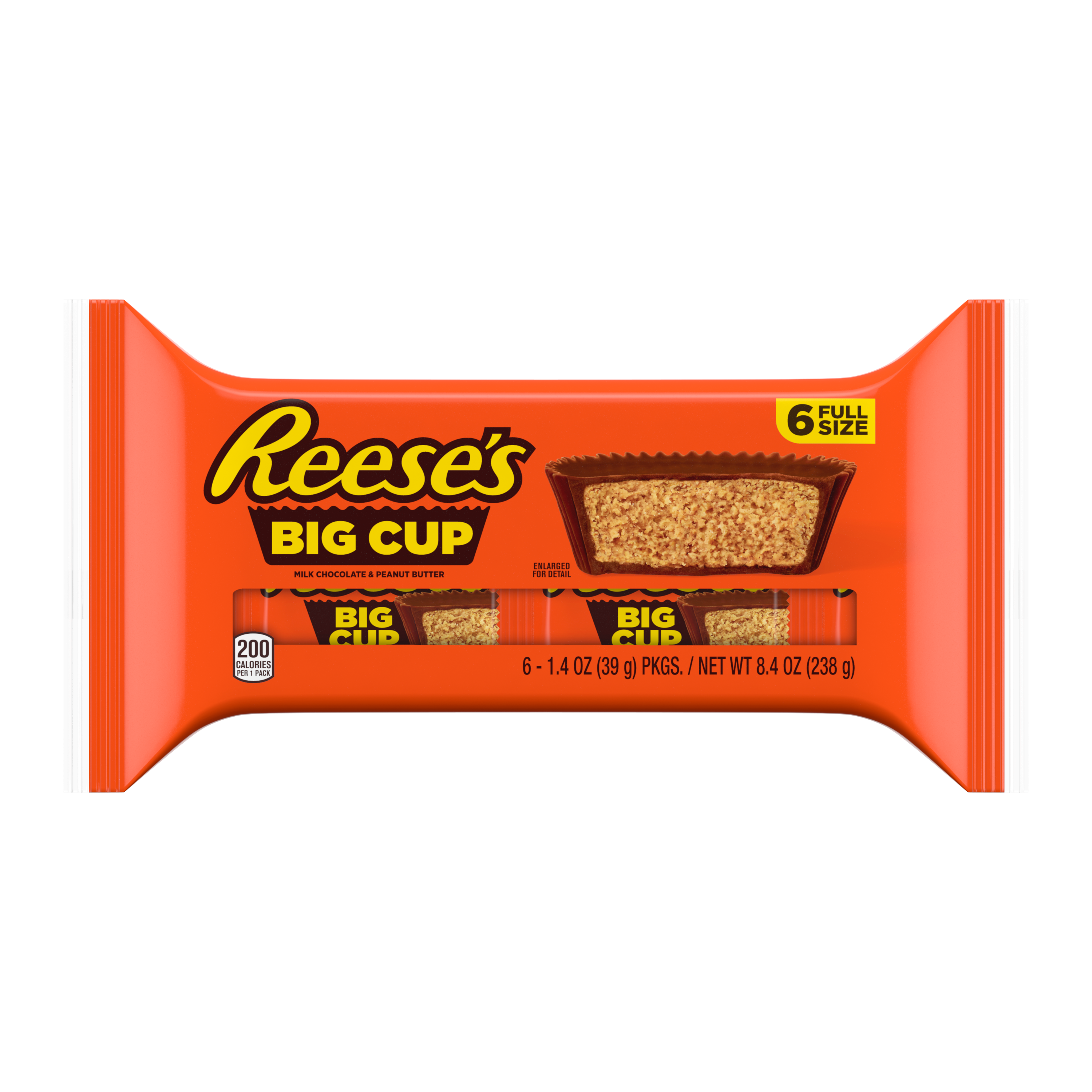 Reese S Big Cup Milk Chocolate Peanut Butter Cups 8 4 Oz 6 Pack