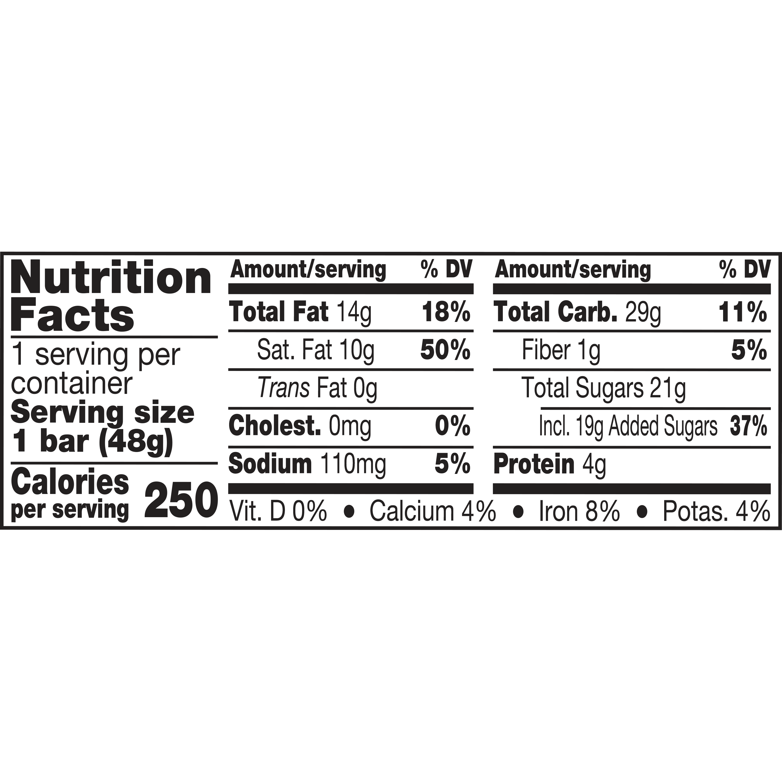 WHOZEEWHATZIT Chocolate Candy Bar, 1.7 oz - Nutritional Facts