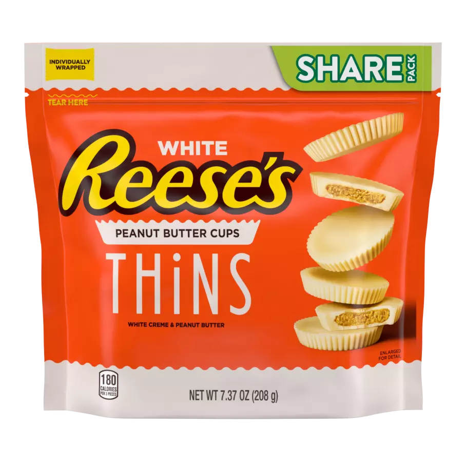 Reese's Thins Milk Chocolate Peanut Butter Cups 3.1oz : Snacks