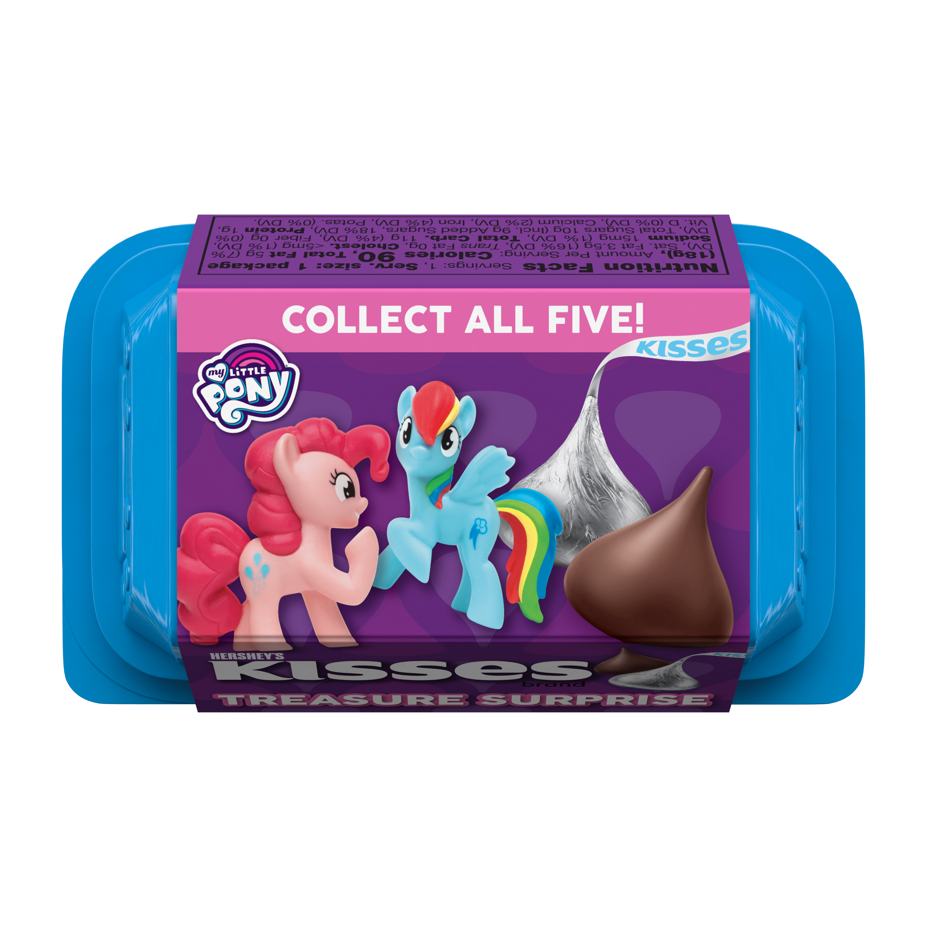 HERSHEY'S KISSES My Little Pony Milk Chocolate Treasure Surprise, 0.64 oz - Top of Package