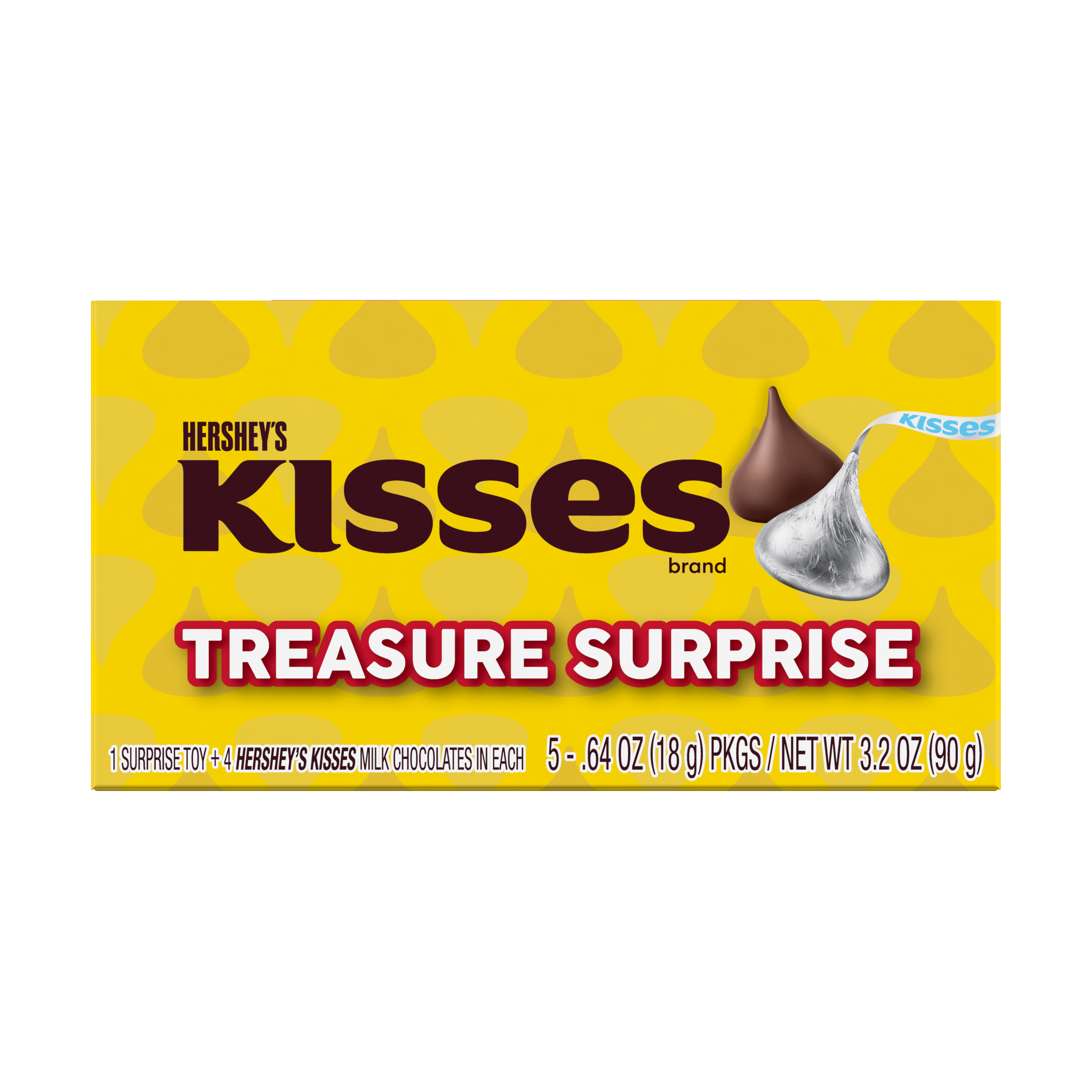 HERSHEY'S KISSES Transformers Milk Chocolate Treasure Surprise, 3.2 oz box, 5 pack - Back of Package