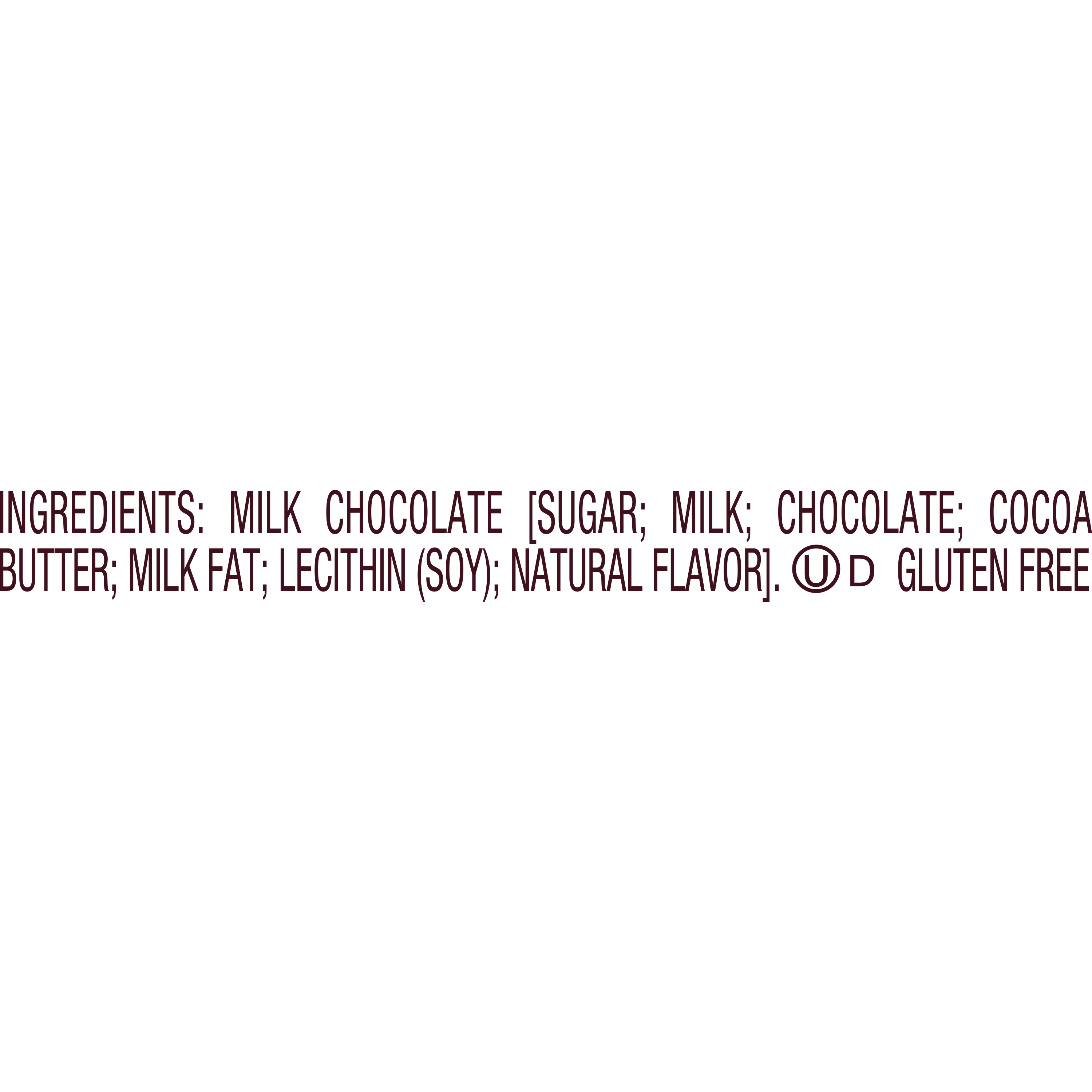HERSHEY'S KISSES Transformers Milk Chocolate Treasure Surprise, 0.64 oz  - Ingredients