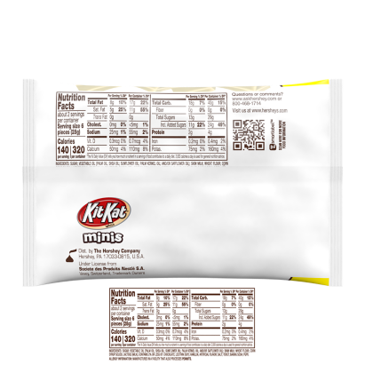 Kit Kat Minis Unwrapped, Wafer Candy, Resealable Bag White Creme