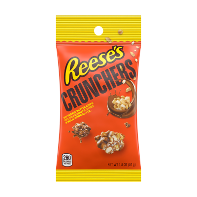 REESE'S CRUNCHERS Milk Chocolate Peanut Butter Snack, 1.8 oz tube