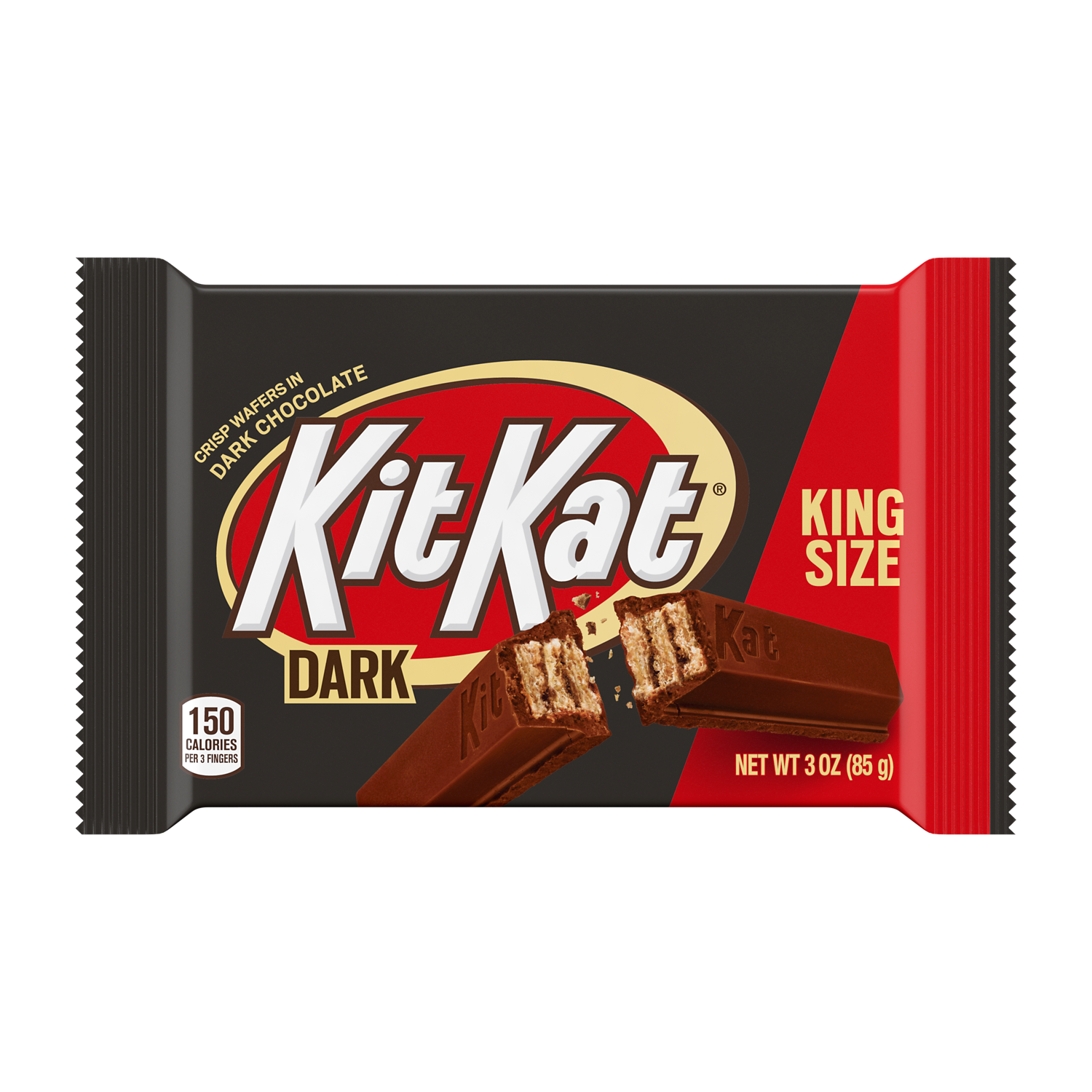 KIT KAT® Dark Chocolate King Size Candy Bar, 3 oz - Front of Package