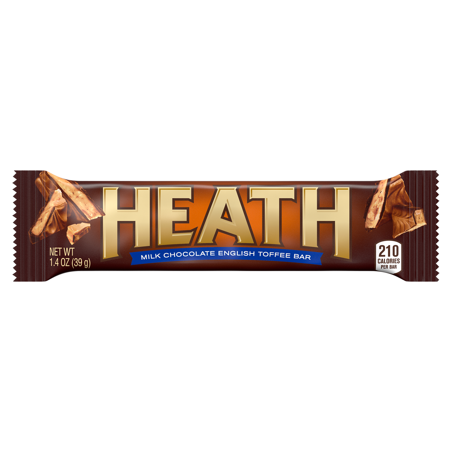 HEATH Milk Chocolate English Toffee Candy Bar, 1.4 oz - Front of Package