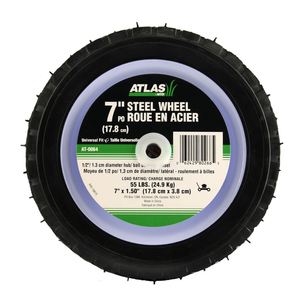 Atlas Replacement Inch Steel Lawn Mower Wheel With Offset Ball