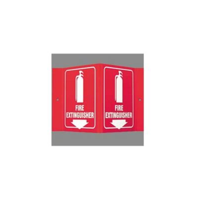 Prinzing Fire Extinguisher Projecting Wall Signs - L-Shaped - 8"Wx8"H