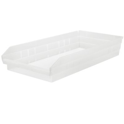 Quantum Clearview Shelf Bins - 23-5/8 X11-1/8 X4" - Clear - Lot of 6  (QSB116CL)