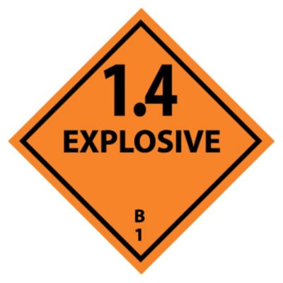 Nmc 10-3/4 X10-3/4" Vinyl Dot Vehicle Placards - 1.4 Explosive B1