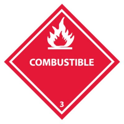 Nmc 10-3/4 X10-3/4" Vinyl Dot Vehicle Placards - Combustible 3