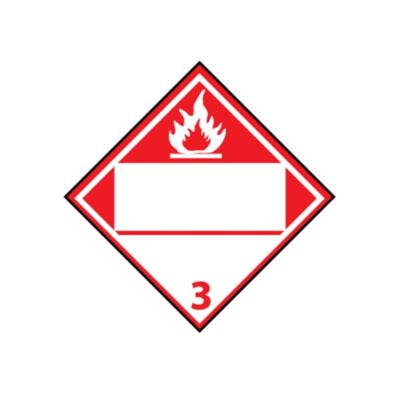 Nmc Vinyl Dot Vehicle Placards For Flammables - Blank Flammable 3