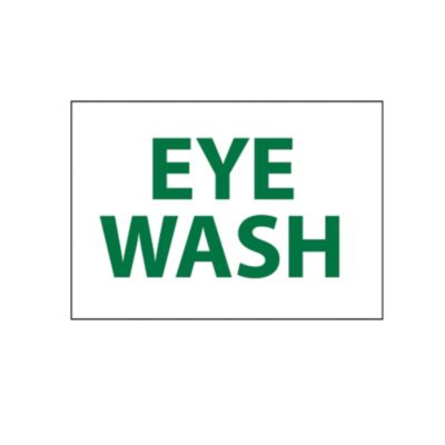 Nmc Vinyl Eye Wash Sign - 10X7" - Eye Wash