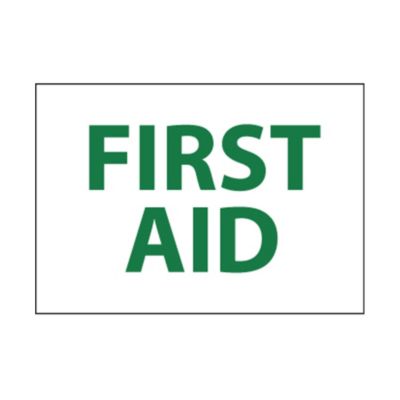 Nmc 10X7" Vinyl First Aid Signs - First Aid