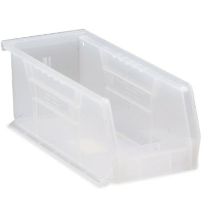 Quantum Ultra Clearview Poly Bin - 10-7/8"Wx4-1/8"Dx4"H - Clear - Lot of 12  (QUS224CL)