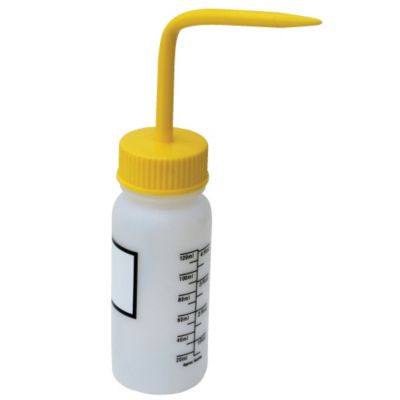 Relius Solutions Wide-Mouth Graduated Wash Bottles - 4 Oz. Capacity - Yellow - Yellow  (BTL-WW-4Y-LBL-CS)