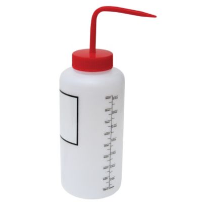 Relius Solutions Wide-Mouth Graduated Wash Bottles - 32 Oz. Capacity - Red - Red  (BTL-WW-32R-LBL-CS)