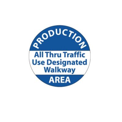 Nmc Walk-On Floor Sign - 17" Diameter - Production Area