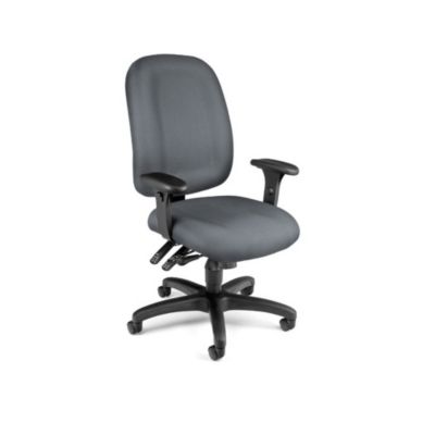 Ofm Multi-Function Task Chair - 18-22" Seat Height - Gray - Gray