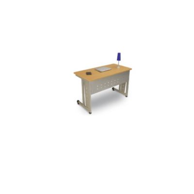 Ofm Computer Station - 24"Wx48"Dx29-1/2"H - Maple Top/Gray Base - Maple Top/Gray Base