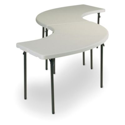 Correll Food Service Table Halfround Table 60″lx30″w Lot Of 2