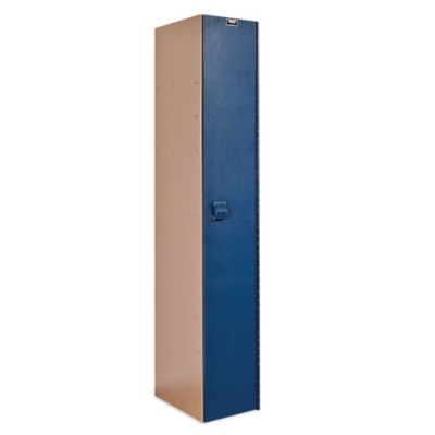 Hallowell Aquamaxa,, Lockers - 1 Tier - 1 Locker Wide - Taupe With Blue Doors - Taupe With Blue Doors  (HPL1282-1A-TB)