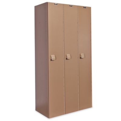 Hallowell Aquamaxa,, Lockers - 1 Tier - 3 Lockers Wide - Taupe - Taupe  (HPL3282-1A-TE)