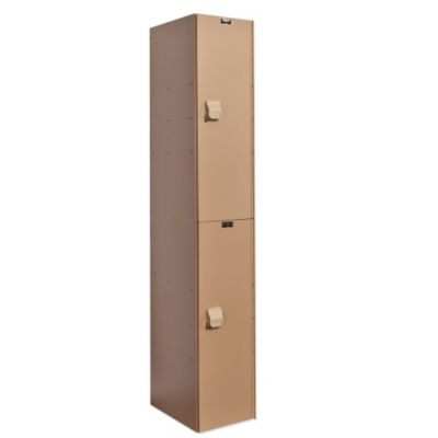 Hallowell Aquamaxa,, Lockers - 2 Tiers - 1 Locker Wide - Taupe - Taupe  (HPL1282-2A-TE)