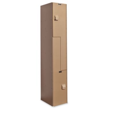 Hallowell Aquamaxa,, Lockers - Z-Tier - 1 Locker Wide - Taupe - Taupe  (HPL1282-ZA-TE)