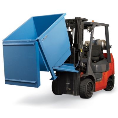 Hercules Heavy-Duty Self-Dumping Containers - 51"Lx76"Wx40"H - Blue