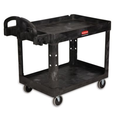 Rubbermaid Premium Universal Shelf Carts - 36"Wx24"D Shelf - 38-1/8"H - Black - Black  (4520-88 BLACK)