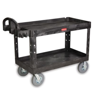 Rubbermaid Premium Universal Shelf Carts - 46"Wx24"D Shelf - 39-1/4"H - Black - Black  (4546 BLACK)