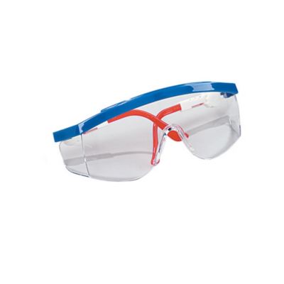 Crews Tomahawk Wraparound Glasses - Clear Lens - Red, White, Blue Frame - Lot of 3