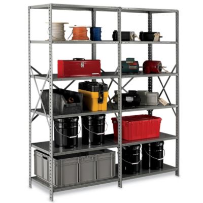 Hallowell Hi-Tech Open-Style Shelving - 48X24x87" - Add-On Unit