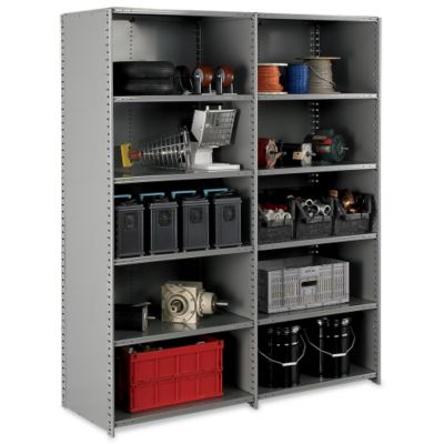 Hallowell Hi-Tech Closed-Style Shelving - 36X12x87" - Add-On Unit