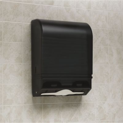 Plastic C-Fold Towel Dispenser - 11-1/4 X5x15-1/4" - Smoke - Smoke  (TD017501)