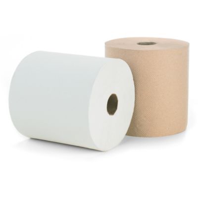 Paper Towel Rolls - Recycled Paper - Brown - 7.6" Dia.X700'l Roll - Brown  (41500X)