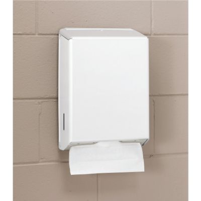 Steel C-Fold Towel Dispenser - 11X4-1/2 X15-1/4" - White - White  (TD017017)