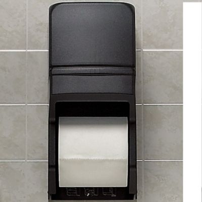 Twin-Roll Plastic Toilet Tissue Dispenser - 6X6x13-1/4" - Smoke - Smoke  (RD002501)