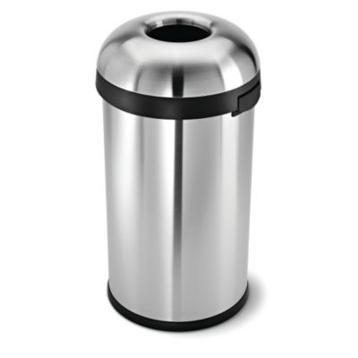 SIMPLEHUMAN Stainless Steel Bullet Waste Containers- Narrow Opening (B) - Stainless Steel